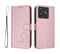 GOGME Panda Design Leather Case for Blackview Wave 8/Blackview Wave 8C with Card Slots, RFID Blocking Cover, Multi-Angle Stand & Full Protection Shell - Pink