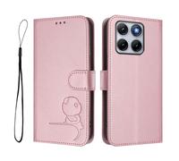 GOGME Panda Design Leather Case for Motorola Edge 70 Fusion with Card Slots, RFID Blocking Cover, Multi-Angle Stand & Full Protection Shell - Pink