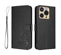GOGME Panda Design Leather Case for Oukitel C69 with Card Slots, RFID Blocking Cover, Multi-Angle Stand & Full Protection Shell - Black