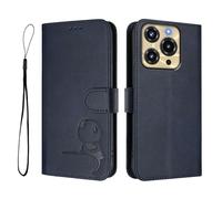 GOGME Panda Design Leather Case for Oukitel C69 with Card Slots, RFID Blocking Cover, Multi-Angle Stand & Full Protection Shell - Blue