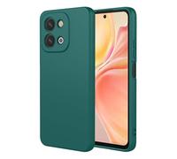 GOGME Phone Case for OPPO A5X 4G / 5G with Anti-Scratch Microfiber Lining Liquid Silicone Shockproof Protective Back Cover Slim Soft TPU Bumper Shell, Dark Green