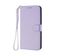 GOGME Premium Leather Case for Realme GT8 Pro with Card Slots, Magnetic Closure Wallet Cover with Kickstand & Hand Strap - Light Purple