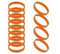 GOGO 12 PCS Orange Silicone Wristbands for Kids Rubber Bracelets Bulk for Party Favors