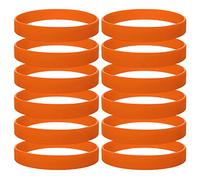 GOGO 120 PCS Silicone Bracelets for Teens Kids, Wholesale Orange Rubber Wristbands