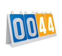 GOGO 4-Digital PVC Score Keeper Tabletop Scoreboard Portable for Match (Blue VS Yellow Card)