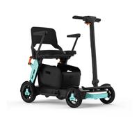 GoGo Compact Folding Mobility Scooter - Lightweight, Travel-Ready, Airline-Friendly Electric Scooter with Contactless Start, App Control & 30km Range (Mint)