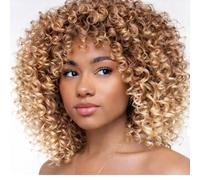 Gogo Curl Crochet Braid - Hair Extension Natural Look - Kanekalon Premium 144 Strands 300 gr Split into 6 pieces + 3 Accessories Gift (27/613, 8" 20cm)