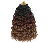 Gogo Curl Crochet Hair 10 Inch 9 Packs Ocean Wave Curly Crochet Hair for Black Women Pre-Looped Deep Wave Water Curly Braiding Extensions (1B/30/27#, 10 Inch(9 Packs))