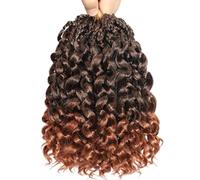 Gogo Curl Crochet Hair 10 Inch 9 Packs Ocean Wave Curly Crochet Hair for Black Women Pre-Looped Deep Wave Water Curly Braiding Extensions (T350#, 10 Inch(9 Packs))