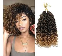 GoGo Curl Crochet Hair 14 Inch 8 Packs Ocean Deep Wave Crochet Braids Hair Extensions Synthetic Curly Crochet Hair Extensions for Black Women(1B/27)