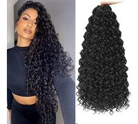 Gogo Curl Long Curly Crochet Hair 18 Inch 7 Packs for Black Women Deep Wave Water Wave Braids Synthetic Hair Extensions