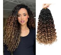 Gogo Curl Pre Twisted Crochet Hair 12 Inch 8 Packs Short Curly Crochet Hair for Black Women Pre Looped Sea Wave Crochet Hair Water Wave Deep Wave Crochet Hair Crochet Hair Braiding Hair 30.5