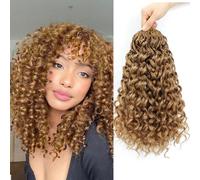 Gogo Curl Pre Twisted Crochet Hair 12 Inch 8 Packs Short Curly Crochet Hair for Women Pre Looped Ocean Wave Water Wave Deep Wave Braiding Hair 12 Inch 8 Packs of 27#