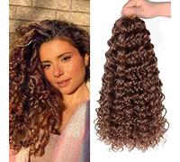 GOGO Curly Crochet Hair 14 Inch 7 Packs Curly Hair Crochet for Women Deep Wave Beach Curly Crochet Hair Synthetic Braids Hair Extensions (14 inch, 7 Packs, 30#)