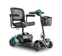 GoGo Elite Traveller 2.0 Mobility Scooter - Compact Electric Travel Scooter for Adults with 12Ah Battery, 4mph Portable Mobility Aid, Ultra-Tight Turning Radius (Iceberg Blue, 12.0, Amp Hours)