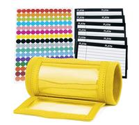 GOGO Football Wristband with QB Playbook - Wrist Coach - 192 Stickers & 6 Sign Cards for DIY (Yellow)