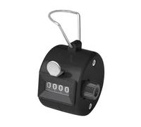 GOGO Handheld Tally Counter, Plastic 4 Digit Palm Clicker, Manual Mechanical Counter for Sport Events, Knitting - Black