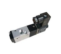 GOGO Pneumatic Solenoid Valve 3V410-15 Port 1/2 Inch BSP 220V AC 3 Way Air Control Valve with Plug Type Red LED Light(110V)