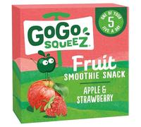 GoGo squeeZ Fruit Smoothie Snack Apple and Strawberry 4X90g
