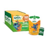 GoGo squeeZ Multifruit Fruit Smoothie Snack,100% Real Fruit Blend, 20 x 90g Pouches, Snack for Kids & Adults, Gluten-Free, Vegan, No Added Sugar, School Lunchbox Friendly, On-the-Go Snacking