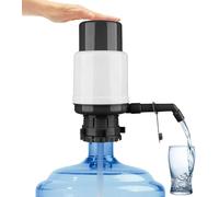 GOGODUCKS Water Bottles Pump Black Manual Hand Pressure Drinking Fountain Pressure Press Pump with an Extra Short Tube and Cap Fits Most 5 Gallon Water Dispenser