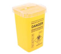 Gogogmee 0.26 Gallon Sharps Container Lid, Disposal Bucket, Yellow Syringe Waste Disposal Bin for Healthcare and Tattoo Use