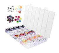 Gogogmee 1 Box Acrylic Letter Beads for Bracelet Making DIY Jewelry Crafting Lightweight Alphabet Beads for Necklace and Friendship Bracelets for Creative Embellishment