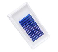 Gogogmee 1 Box Blue J-curl False Eyelashes Extensions Reusable Makeup Lashes for Masquerade Cosplay Festivals and Costume Parties