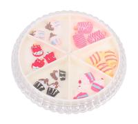 Gogogmee 1 Box Candy Dessert Nail Art Studs Lightweight DIY Manicure Decorations for Chic Shiny Nails Easy to Apply Charm Unique Art Designs