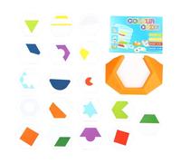 Gogogmee 1 Box Colorful Geometric Shape Puzzle for Early Education with Logic Challenges Non-slip Design Cognitive Development Jigsaw for Adults Interactive Learning Game