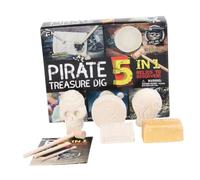 Gogogmee 1 Box Educational Archaeology Dinosaur Digging Kit for Pirate Style Excavation Tool Stem Learning Plaything for Imaginative Early Development and Interactive DIY Exploration