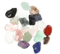 Gogogmee 1 Box Natural Gemstone Sample Box Mixed Polished Crystal Stones for Teaching Geology Students Home Desktop Decor Colorful Irregular Semi-precious Stone Collection