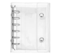 Gogogmee 1 Set Clear A7 Binder Cover with Snap Closure, Mini Photocard Binder with 20pcs Refillable Pockets Sleeves - Portable Pocket Size Folder for Student Or Wallet Use