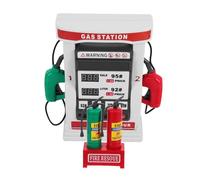 Gogogmee 1 Set Educational Gas Station Model Kit Multifunctional DIY with Voice Prompt Counting Function for Self Service Dual Gas Pumps Interactive Play for Learning Imagination