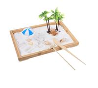 Gogogmee 1 Set Miniature Ocean Scene Sand Tray Play Kit Portable Zen Garden Decor for Home Office for Meditation Sand Table and Beach Activities for Stress Relief