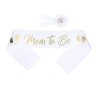 Gogogmee 1 Set Mommy Daddy Sash and Badge Shower Decoration Cute Shower Pin for Gender Reveal and Party Celebrations Sash and Pin
