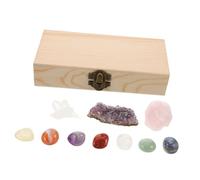 Gogogmee 1 Set Natural Crystal Mineral Specimens with Box Raw Quartz Crystals for Exploring Identifying and Studying Geology Unique Shapes for DIY and Decorative Appeal