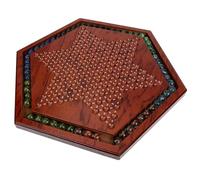 Gogogmee 1 Set Wooden Chinese Checkers Board Game for Educational for Family Fun Critical Thinking for Parties Travel for Parent Interaction