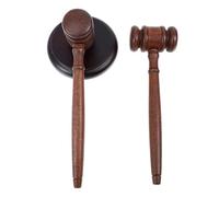 Gogogmee 1 Set Wooden Judge Gavel with Base Vintage Auction Hammer for Knocking Sound Portable Design for Auction Events and Role Play