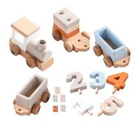 Gogogmee 1 Set Wooden Train for Educational Learning for Number Cognition and Fine Motor Skill Development for Birthday Parties and Parent Interaction