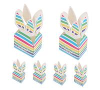 Gogogmee 10-pack Cute Bunny Gift Boxes for Easter Treats Cardboard Candy Boxes Detachable Lids for Boys and Girls Parties and Spring Celebrations