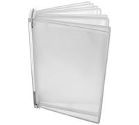 Gogogmee 10-Page Wall-Mounted Flip File Organizer A4 Document Display Rack White Sheet Holder for Office and Home Wall Folder Organizer
