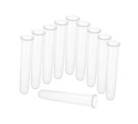 Gogogmee 10 Pcs Acrylic Test Tubes Transparent Clear Sample Tubes for Plant Propagation Powder Storage Scientific Experiments Candy Display Reusable Laboratory Use