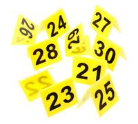 Gogogmee 10 pcs Acrylic Triangle Number Markers Multipurpose Evidence and Crime Scene Markers Table Number Signs for Party Decorations and Investigations