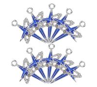 Gogogmee 10 Pcs Star and Cross Pendant Charms for DIY Necklace and Keychain Making, Alloy Star Necklace Pendent and Cross Alloy Charm Accessories for Women’s Sweater Chain Jewelry
