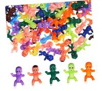 Gogogmee 100 Pcs Tiny Plastic Boy Girl Mini Dolls Creative Small Figurines with Unique Poses for Party Decorations Cake Toppers Pranks and Festive Gift Ideas