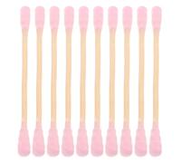 Gogogmee 1000pcs Makeup Remover Swabs Cotton Swabs Double-sided Spiral Heads for Cosmetics and Ear Cleaning Wooden Handle for Daily Use