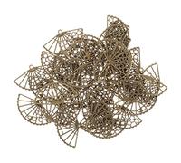 Gogogmee 100Pcs Alloy Fan Charms for DIY Crafts Hairpin Headdress Charms Lightweight Decorative Accessories for Necklaces and Bracelets for Handmade Jewelry Making
