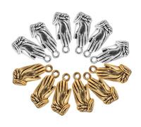 Gogogmee 100PCS Alloy Prayer Charms for Jewelry Making Vintage Hand Charms Pendants for DIY Bracelets Necklaces Earrings Lightweight and Scratch-resistant Craft Supplies for Handmade