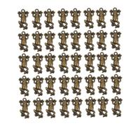 Gogogmee 100Pcs Antique Style Frog Pendants Unique Hanging Decor for Keychain DIY Crafting Creative Vintage Frog-shaped Charms with Elegant Workmanship